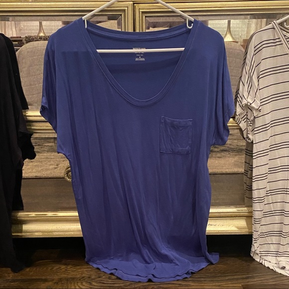 Mossimo Supply Co. Women's Tops - Black, Blue, White Striped - Picture 3 of 8